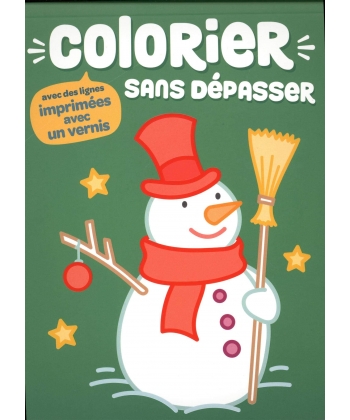 Colorier Sans Depasser - Bonhomme De Neige