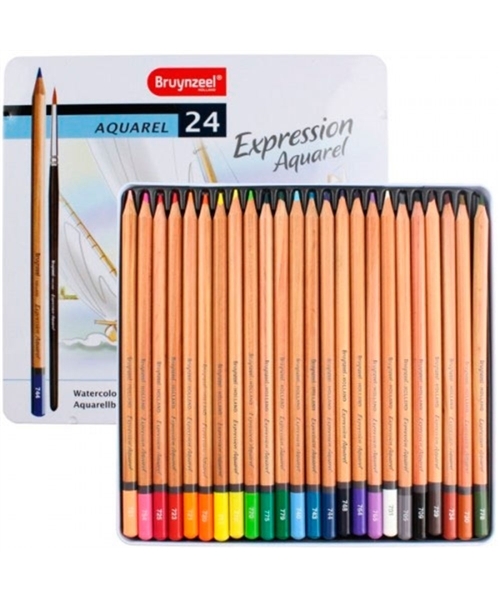 Colored Pencil Aquarelle Bruynzeel Expression 24 Colors 7735M24 Halim