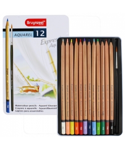 Colored Pencil Aquarelle Bruynzeel Expression 12 Colors 7735M12