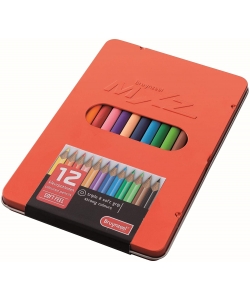 Colored Pencil Bruynzeel Mxz 12/Pack Soft Feel Tin Red