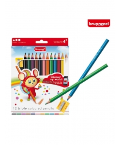 Colored Pencil Bruynzeel Triple 12/Pack
