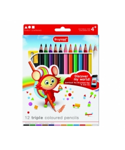 Colored Pencil Bruynzeel Triple 12/Pack