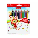 Colored Pencil Bruynzeel Triple 12/Pack