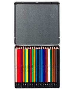 Colored Pencil Bruynzeel 24/Pack Light Tin 60212124