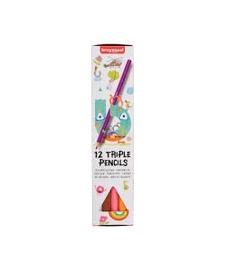 Colored Pencil Bruynzeel Triple 12/Pack 60518012