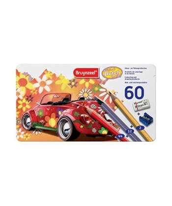 Colored Pencil Bruynzeel Tin 60 Beetle 6062M60