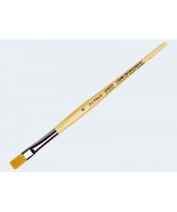 Davinci Junior Brush Flat Golden Synthetic Fibres 304 . Size 6