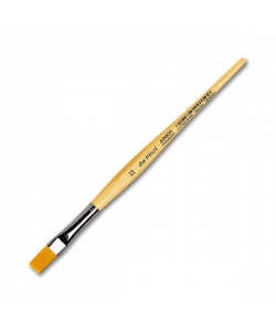 Davinci Junior Brush Flat Golden Synthetic Fibres 304 . Size 12