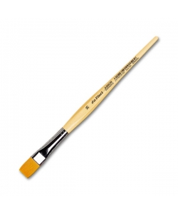 Davinci Junior Brush Flat Golden Synthetic Fibres 304 . Size 16