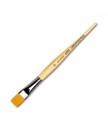 Davinci Junior Brush Flat Golden Synthetic Fibres 304 . Size 20