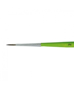 Davinci Brush Round Fit Green Matt Handle School&Hobby 373 . Size 2