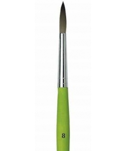 Davinci Brush Round Fit Green Matt Handle School&Hobby 373 . Size 8