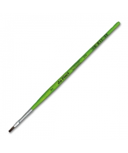 Davinci Brush Flat Fit Green Matt Handle School&Hobby 374 . Size 2
