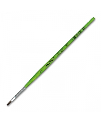 Davinci Brush Flat Fit Green Matt Handle School&Hobby 374 . Size 2