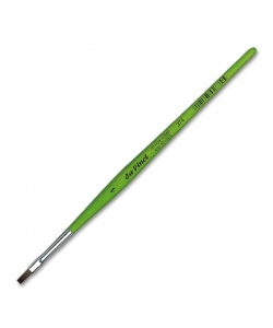 Davinci Brush Flat Fit Green Matt Handle School&Hobby 374 . Size 4