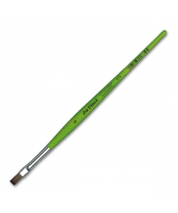 Davinci Brush Flat Fit Green Matt Handle School&Hobby 374 . Size 6