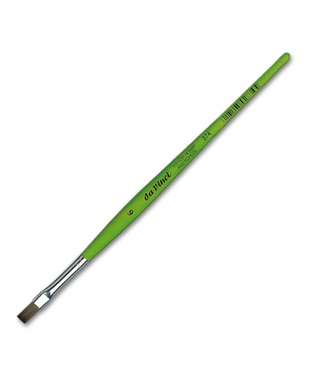 Davinci Brush Flat Fit Green Matt Handle School&Hobby 374 . Size 6