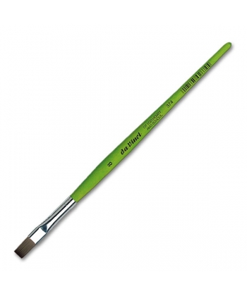 Davinci Brush Flat Fit Green Matt Handle School&Hobby 374 . Size 8