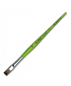 Da Vinci Brush Flat Fit Green Matt Handle School&Hobby 374 . Size 10