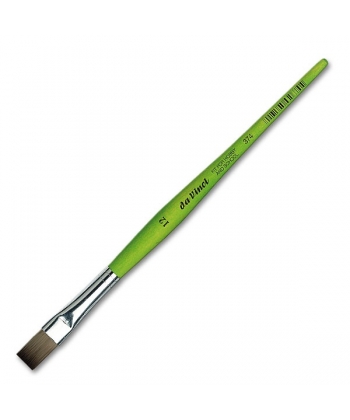 Davinci Brush Flat Fit Green Matt Handle School&Hobby 374 . Size 12