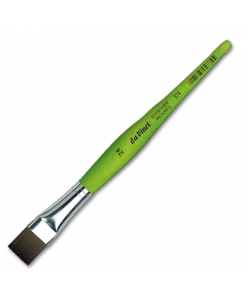 Davinci Brush Flat Fit Green Matt Handle School&Hobby 374 . Size 24