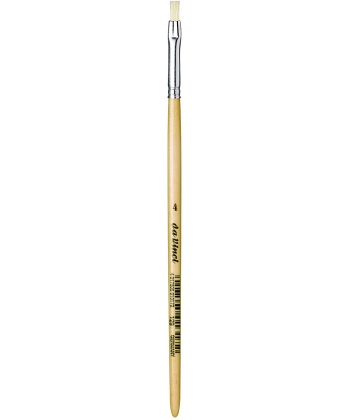 Davinci Brush Flat Fit Green Matt Handle School&Hobby 375 . Size 4
