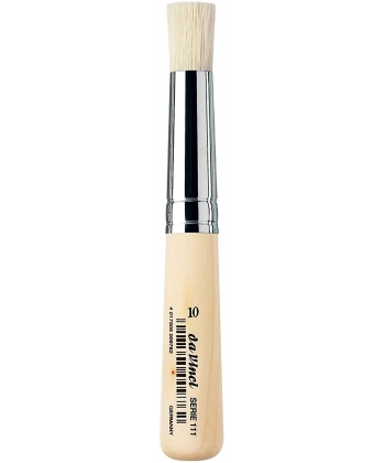 Davinci Brush Stencil Short Plainwood Handles 111 . Size 10