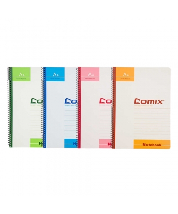 Notebook Comix A5 Ruled 50Sh Spiral Assorted C4514