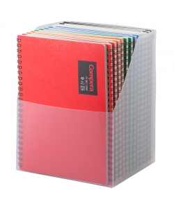 Notebook Comix Compera A5 Ruled 50Sh Pp Spiral Soft Red C7003T
