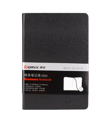 Notebook Comix 141X206Mm Ruled 114Sh Hard Cover Black C5810