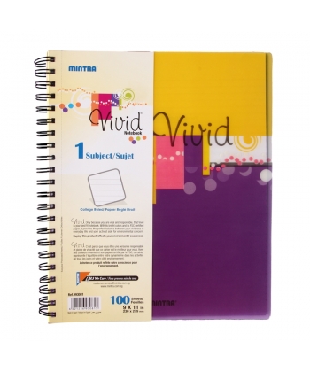 Notebook Mintra 23X27.9 Seyes 1Sub 100Sh Spiral Vivid 93083