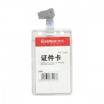 Name Badge Comix Vertical 64X106Mm W/Clip Transparent T2554