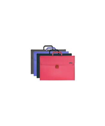 Expanding File Comix Pp F/C 13 Pockets W/Handle Assorted Kf417Tj