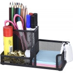 Pen Holder Comix 3 Comp. Metal Small Holes Black B2061