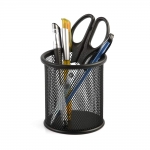 Pen Holder Comix Round Metal Small Holes Black B2259