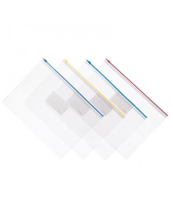 File Envelope Comix Pvc A4 W/Zipper Assorted F56-1