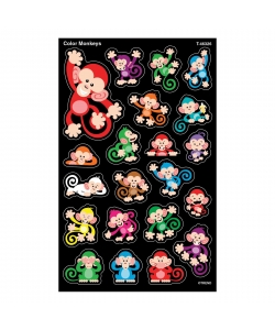 Sticker Trend Supershapes,168 stickers per pack, T46326 Large Color Monkeys