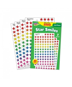 Sticker Trend Supershapes,2500 stickers per pack, T46917 Value Star Smiles