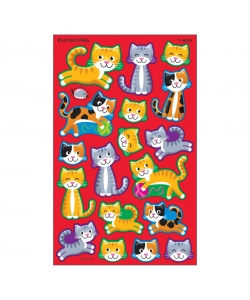 Sticker Trend Supershapes,144 stickers per pack, T46342 Large Purr-Fect Pets