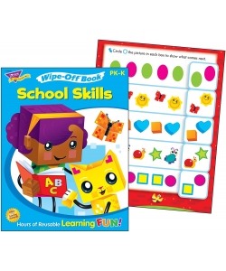 Wipe Off Book Trend,28 page book, T94231 School Skills