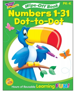 Wipe Off Book Trend T94222 Numbers 1-31 Dot To Dot