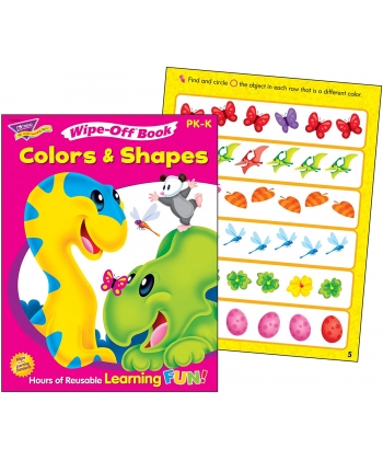Wipe Off Book Trend,28 page book, T94304 Colors &Shapes