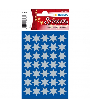 Christmas Y17 Sticker,105 stickers ,Herma Decor Stars 5 Spikes 15Mm Silver 3418