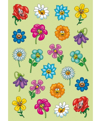 Sticker Herma Magic Funny Flower Faces Puffy 6262