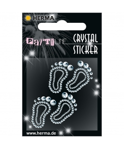 Sticker Herma Crystal Partyline Baby Feet 15387