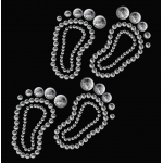 Sticker Herma Crystal Partyline Baby Feet 15387