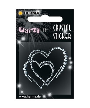 Sticker Herma Crystal Partyline Heart 15369