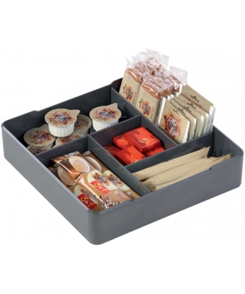 Desk Organizer Durable Coffee Point Case 5 Compartments Charcoal 3386-58