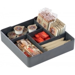 Desk Organizer Durable Coffee Point Case 5 Compartments Charcoal 3386-58