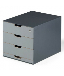 Desk Organizer Durable Coffee Point 4 Drawers 3Pcs/Set Charcoal 3385-58